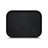 Clivia 6 Pack Restaurant Grade Non-Slip Tray, Fiberglass Serving Trays, Rectangular,13.9X 10Inch, Plastic, Black